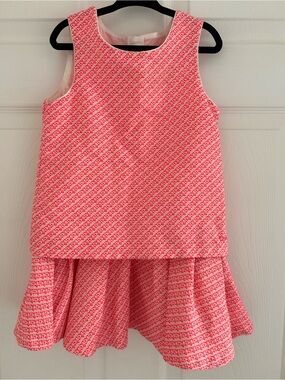 Chloé Pink Textured Sleeveless Drop-Waist Dress
